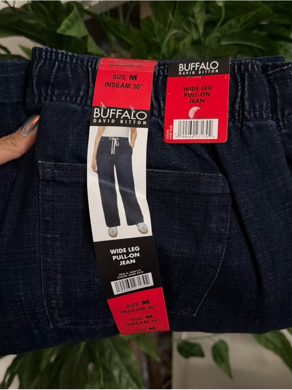 Buffalo David Bitton women Wide Leg Pull-On Jeans - Dark Blue